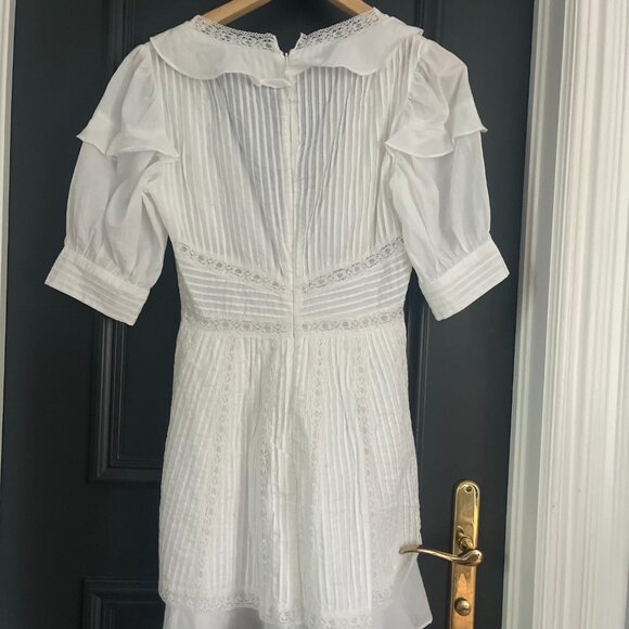 For Love and Lemons, White, Lace, frilly mini dress, size small. - Picture 3 of 4